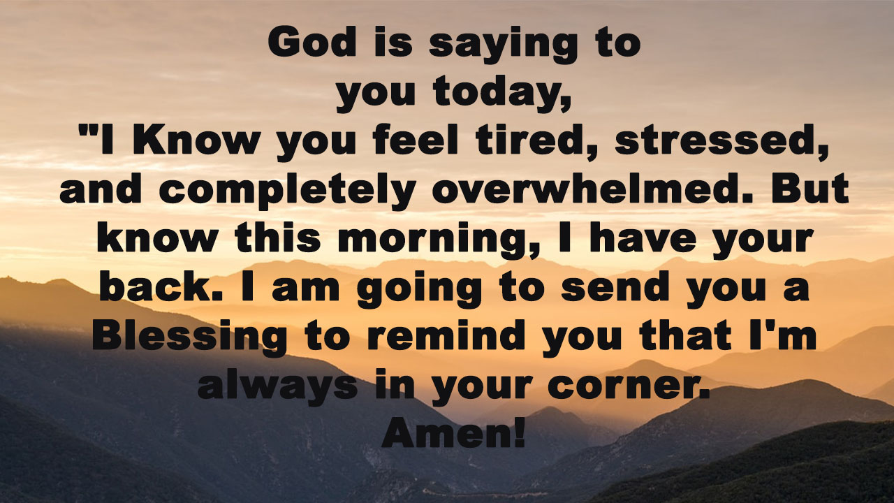 God is saying to you today